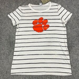 Alternative Apparel Clemson‎ Tigers Striped T-Shirt Womens Medium NWT